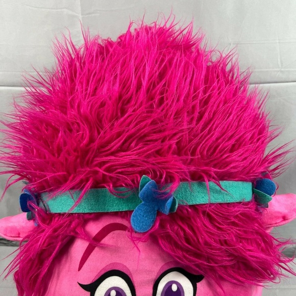 Trolls 21"x17"x12" LARGE Pillow Plush Pink Soft - Picture 3 of 6